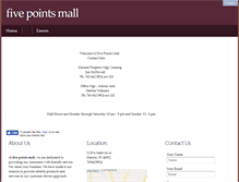 Tablet Screenshot of fivepointsmall.com